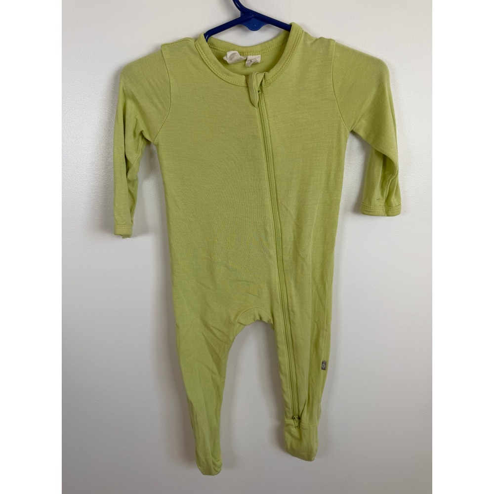 Kyte Baby Lime Green Bamboo Zippered Footie 3-6 Months